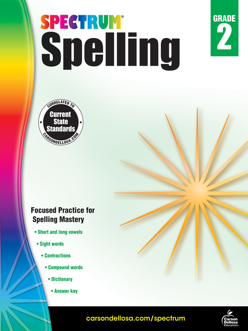 Title details for Spectrum Spelling, Grade 2 by Spectrum - Available